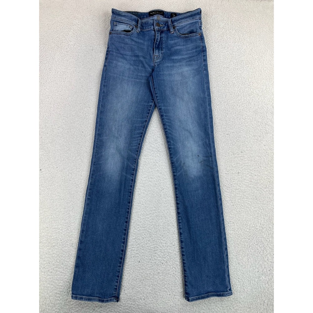 Lucky Brand Ava Straight Jeans Womens 2/26 Long Blue Med Wash Mid Rise Stretch